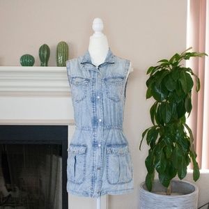 LA Hearts Denim Zip-Up Jumper Dress